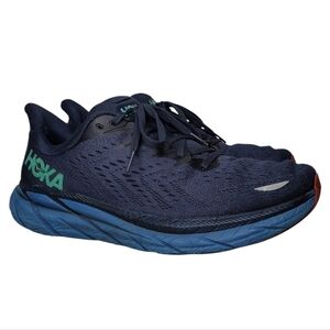 Hoka One One Clifton 8 Navy Teal Men's Trainer Running Athletic Shoes Sz 11.5D